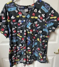 Disney Mickey “It All Started With A Mouse” Cotton Scrub 2XL
