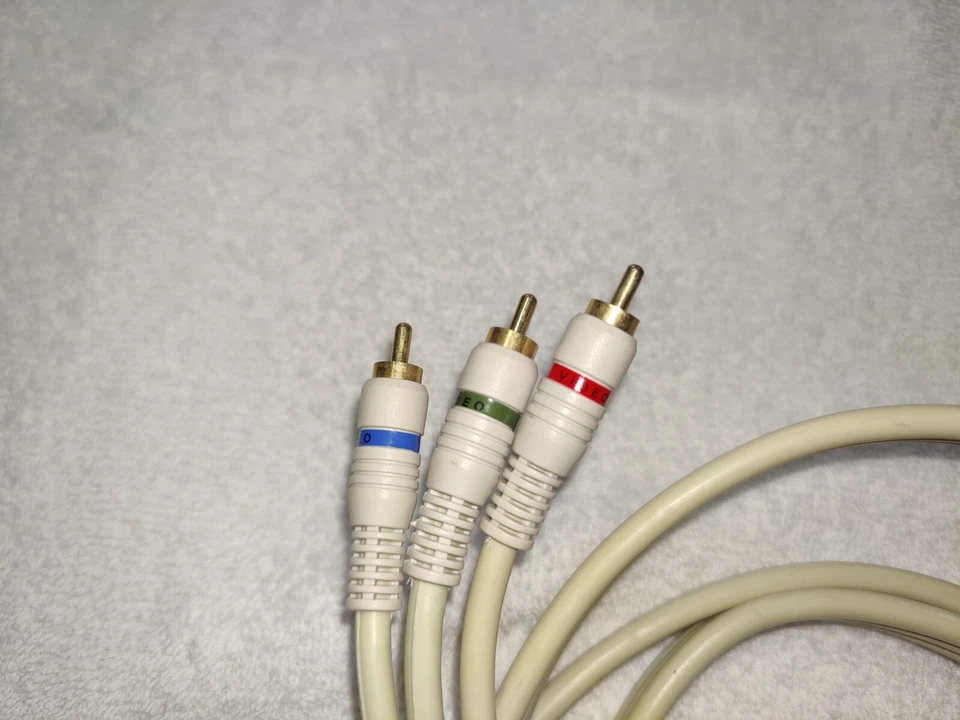 Juego de audio RCA, Pr/Pb/Y e izquierda + derecha. Cables de componentes/blanco/resistente/de 6 pies Foto 3 de 4