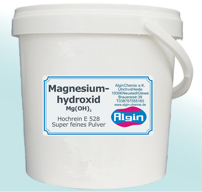 Magnesiumhydroxid reinst 1 L Eimer-800gr- food grade E528 Säureregulator