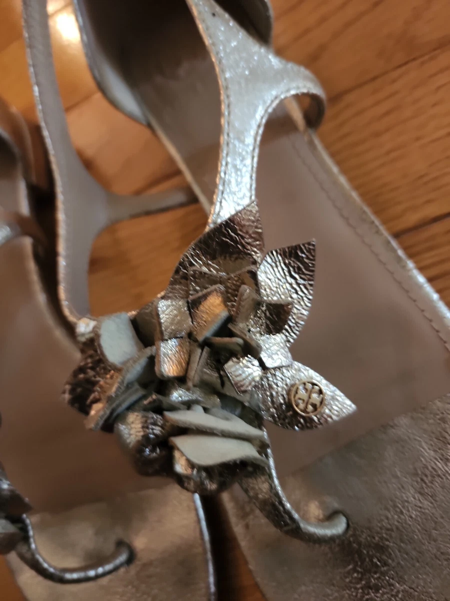 Tory burch patos deals metallic disk gladiator sandal