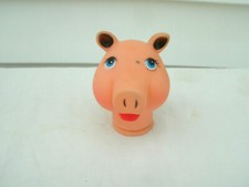 Vintage Piggy Doll Head---3"---Rubber--New Unused--