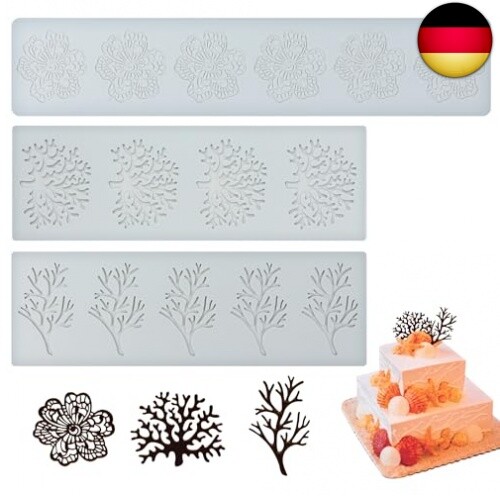 Silikon Backform Kuchen Deko Form - 3D Blättrige Zweige Kuchendekoration - Bild 1 von 9