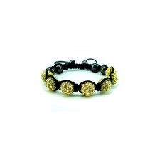 DESTOCKAGE LOT DE 3 Shamballa Doré Or 7 Perles 44 strass Bio Mineral Energy