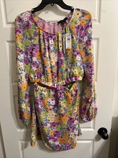 NWT Sanctuary Fresh Garden Floral Elastic Waist Dress Women's size M
