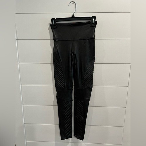 Spanx black faux leather Moto leggings - Picture 4 of 6