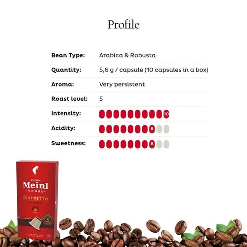 Cápsulas biodegradables café Julius Meinl Ristretto Intenso 10ct - Imagen 5 de 5