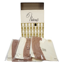 3 pr Nationals Guaranteed Hosiery Style SC-75 - Neutral Beige Long Pany Hose USA