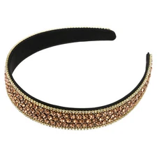 VOCOSTE Rhinestone Headband, Rhinestone Headband for Women,1.0 Inch Wide