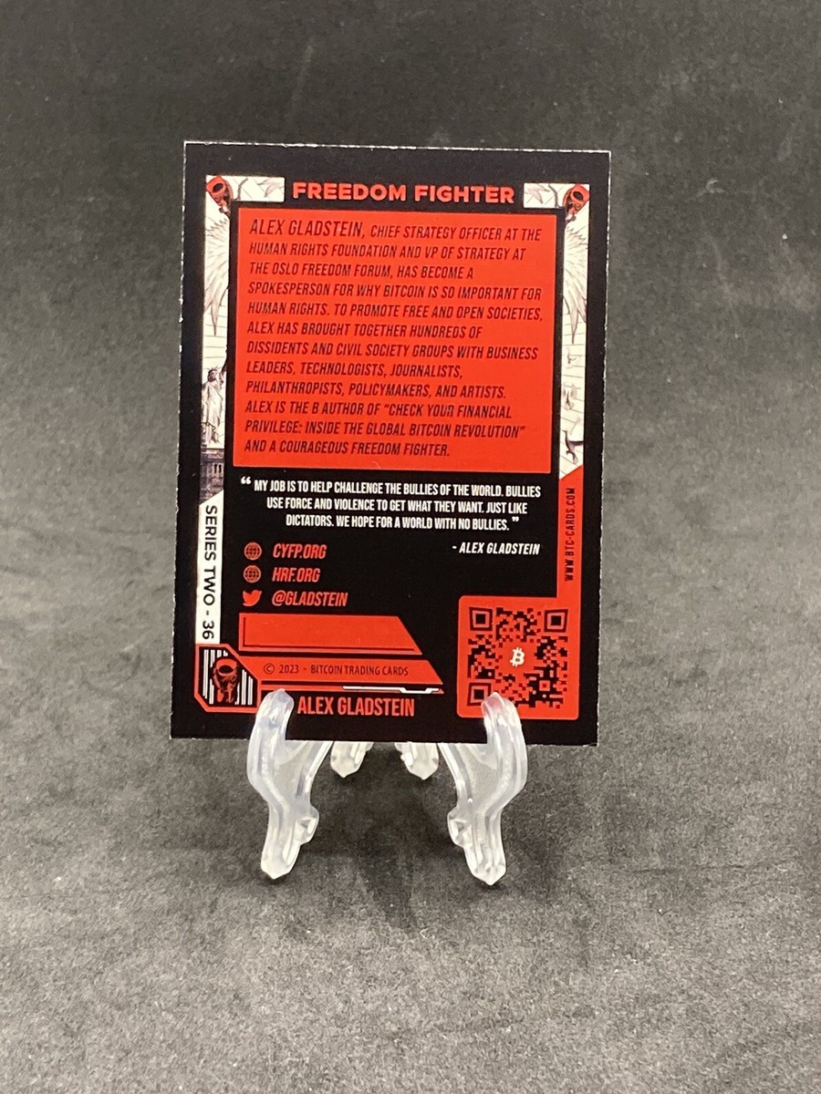 2023 Bitcoin Trading Cards Freedom Fighter Alex Gladstein #36 HOT BTC BTCTC