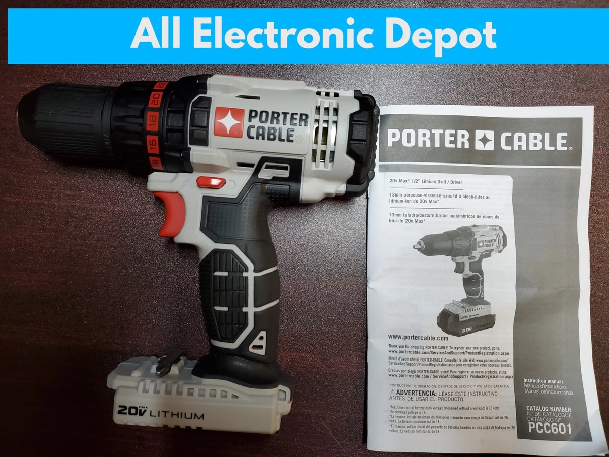 New PORTER CABLE PCC601 1 2 Inch Drill Driver 20V Max Cordless