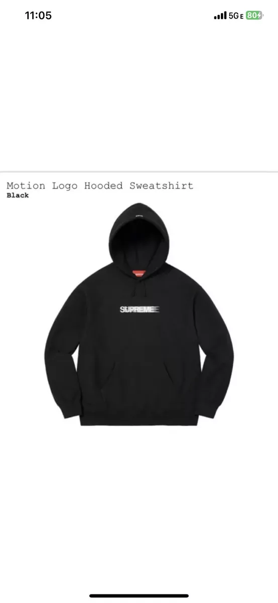 Supreme Motion Logo Hoodie SS23 Black Size M NEW *IN HAND