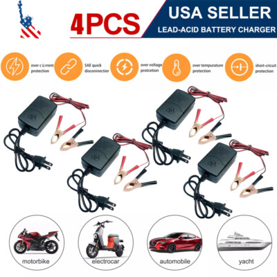 #ad #ad 4PCS Car Battery Charger Maintainer 12V Trickle RV For Auto Truck ATV Motorcycle $19.99