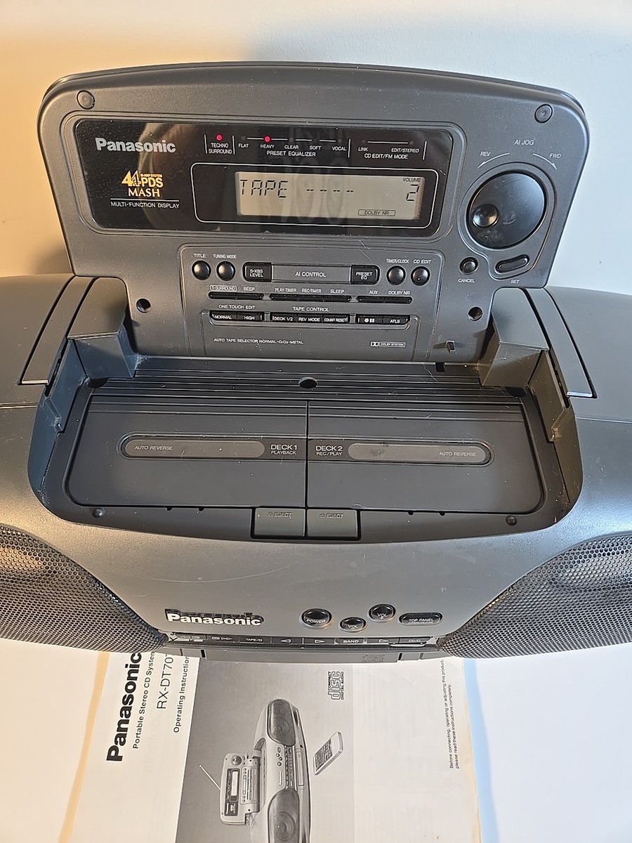 Panasonic RX-DT707 Cobra Top Boombox Ghetto Blaster Stereo Vintage