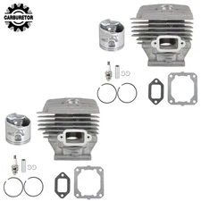 2 Pack Chainsaw Cylinder Piston Kit With Gaskets For MS460 52mm 046