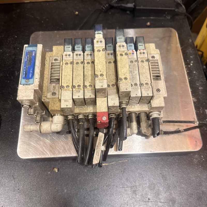 SMC EX260-SDN1 Bank With Solenoids. X8. Removed From A Working Machine.