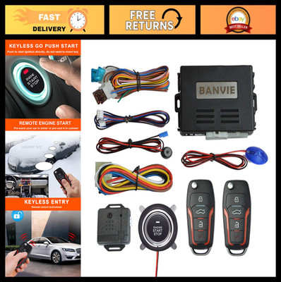 Keyless Entry Security Alarm System, Remote Engine Starter & Push to Start Kit