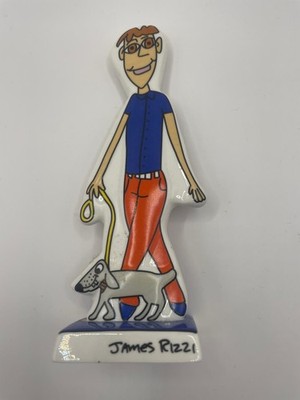 1. James Rizzi   Walk the Dog - mit Zertifikat  14 cm   Goebel   OVP