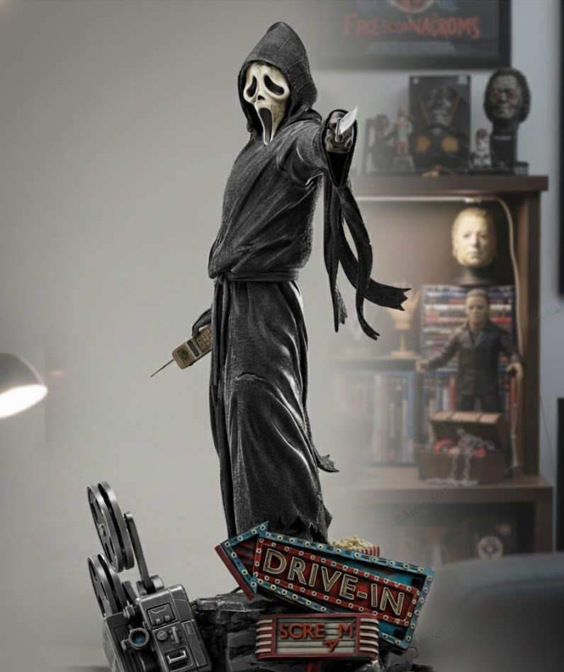 Ghostface Scream Horror Collectibles Figure 14K 3D Print 1/12 Scale