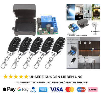 Funkrelais Fernbedienung 5V 12V 24V 30V