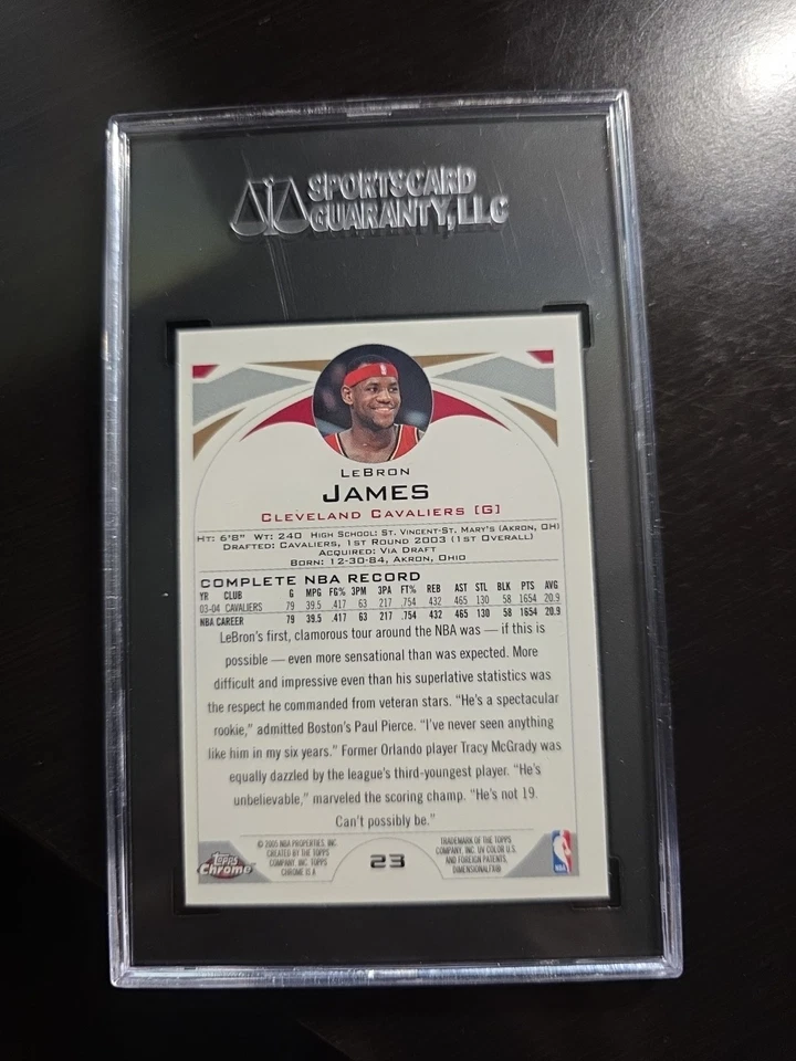 2004 Topps Chrome LeBron James #23 SGC 8.5 - Image 2 of 2