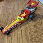 Tonka Quicksilver Dragster Car Pressed Steel Plastic Red Yellow Vintage