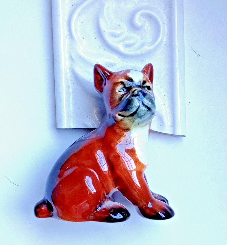 VTG GOEBEL BOXER DOG PUPPY FIGURINE WEST GERMANY 3" TALL  SITTING