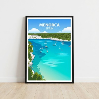 Menorca Spanien Reise Poster Wandbild Kunstdruck Urlaub Geschenk