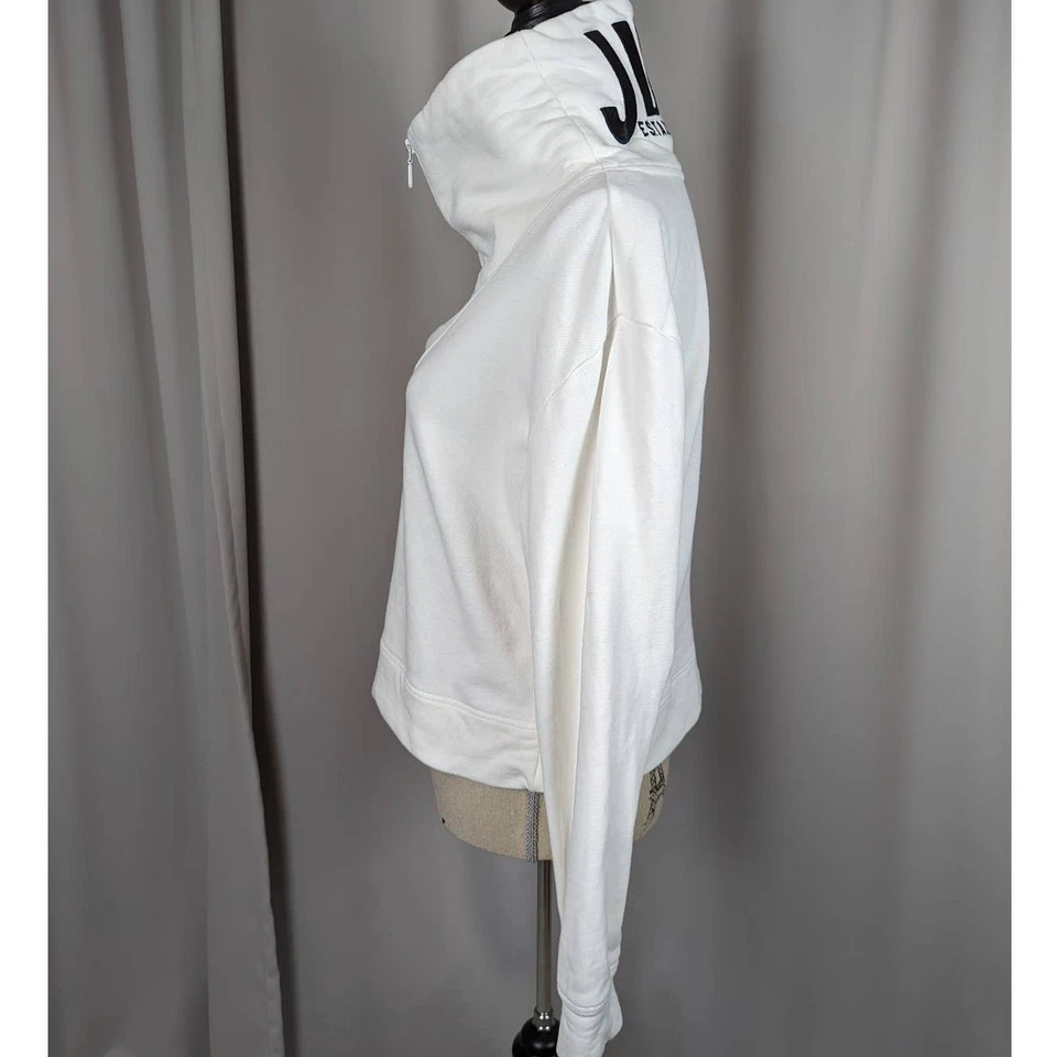 Juicy Couture High Neck Cropped Sweatshirt White Size Small - Image 3 of 4