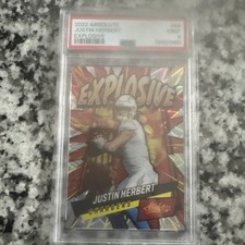2022 Panini Absolute - Explosive Justin Herbert #E6 - Graded PSA 9 - Case Hit
