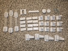 Baby Proofing Magnetic Cabinet Lock  Door Lever Lock  Safety Strap W/ 3M Tape