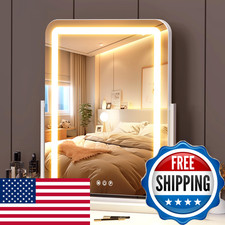 Miclionled Lighted Makeup Mirror Lightsdimmable Touch Control Vanity Mirror For
