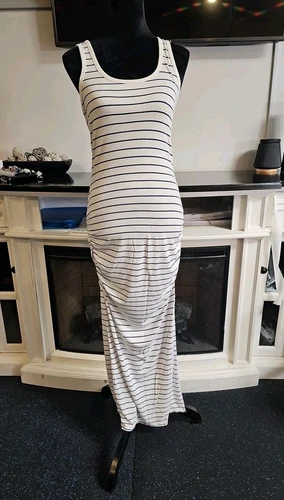 UNDERCOVER Abito Victorias Secret donna medio corto bianco e blu maxi lunghezza senza maniche