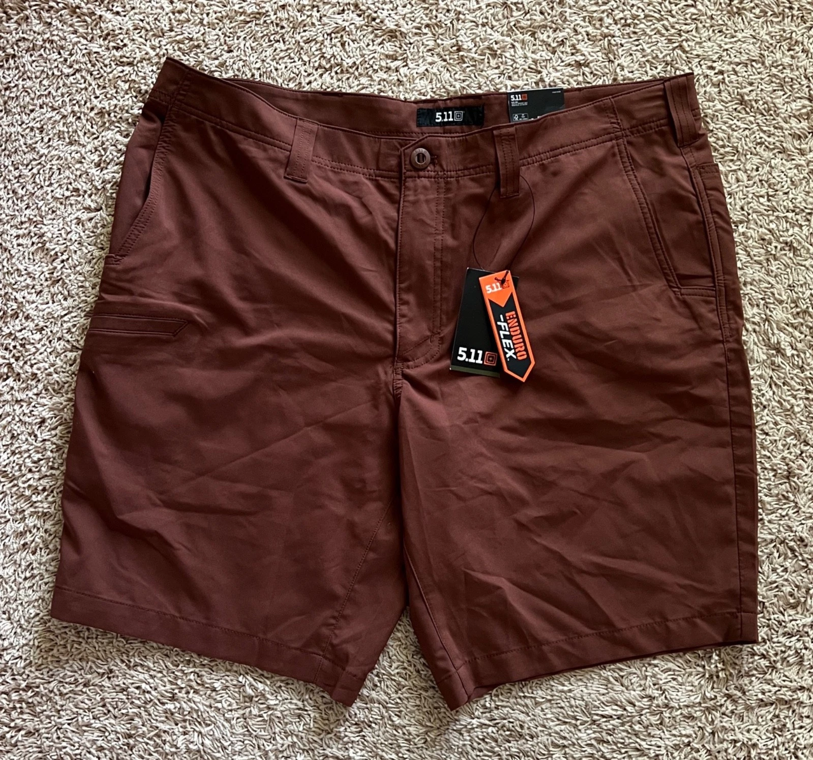 NWT 5.11 Tactical Dart Scorpion Brown Enduro Flex Work Hiking Shorts Sz 40