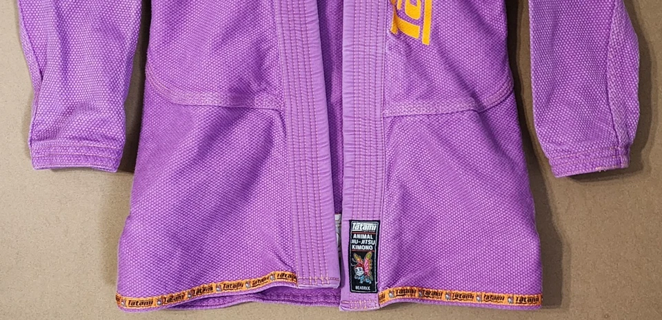 Kimono Kiu-Jitsu Animales Tatami Niños Mariposa Lavanda Púrpura Talla M1 Foto 3 de 4