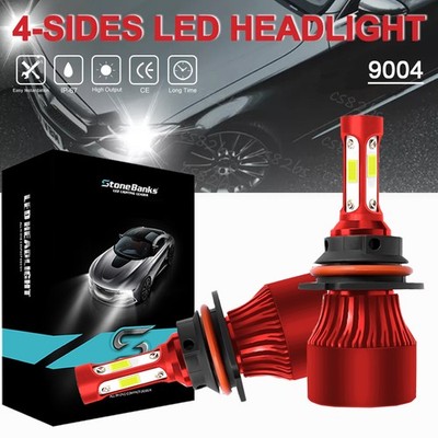 2x 9004 HB1 LED Headlight Bulbs High Low Beam Kit Super Bright 1000000LM 10000K