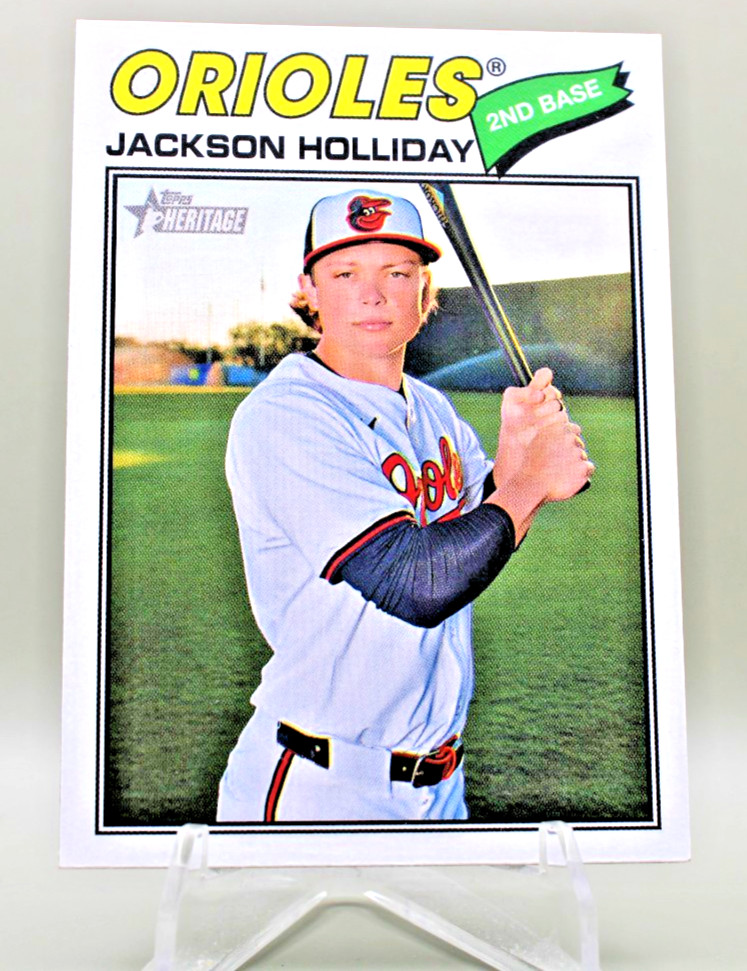Jackson Holliday #218 Baseball Cards 2026 Topps Heritage trading card — raw and PSA graded price guide
