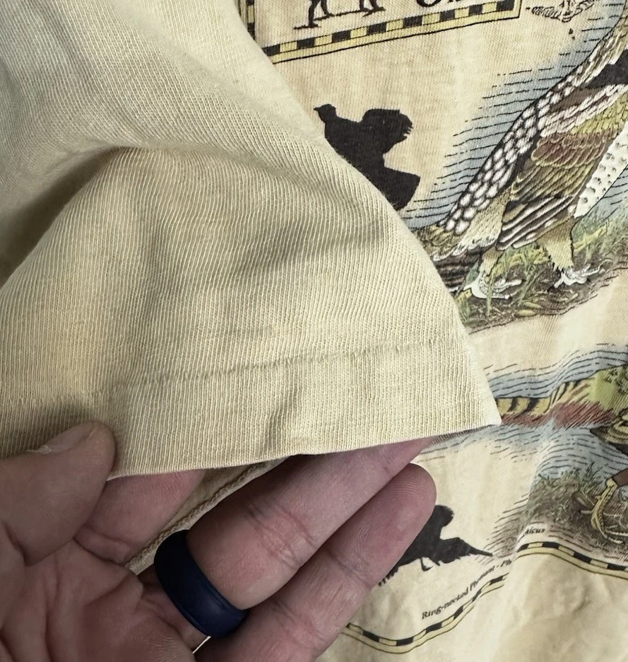 Camiseta vintage de los 90’s Orvis Gamebirds of North America puntada única talla XL Foto 3 de 4