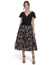 Women's Embroidered-Skirt Fit & Flare Dress Jessica Howard