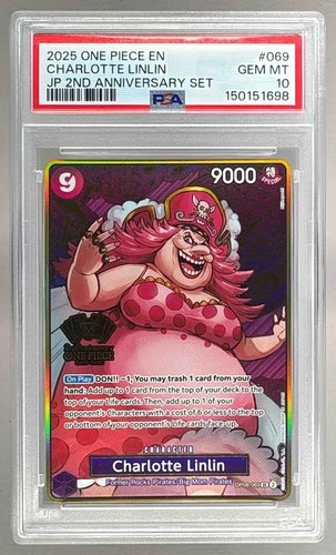 150151698 Charlotte Linlin 2025 One Piece 2nd Anniversary #OP08-069 PSA 10