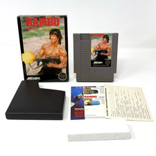 Rambo Nintendo NES No Manual Box Sleeve Poster Booklet Tested