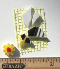 Small Bee And Daisy Mosaic Tile Broken Cut China Plate Craft Tiles