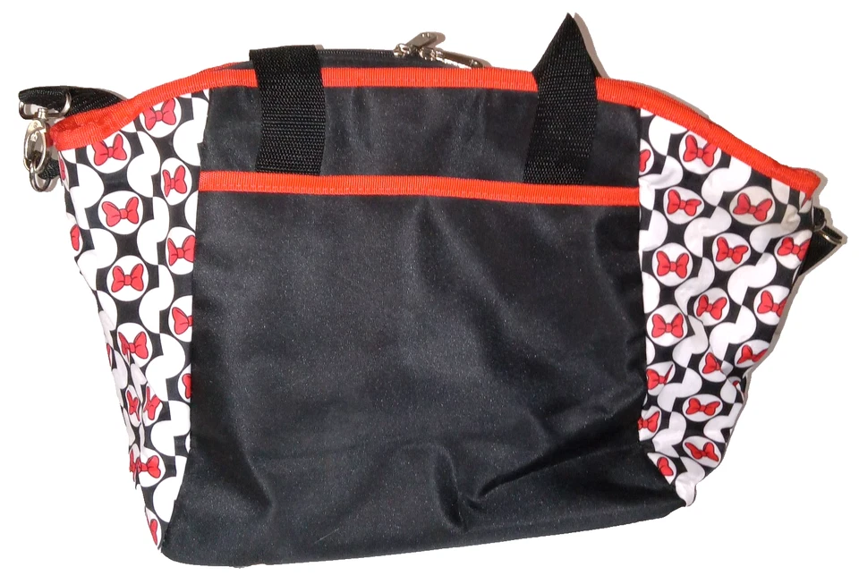 Juego de bolsa de pañales Disney Baby Minnie Mouse 7 bolsillos portabiberones 2 clips para cochecito Foto 2 de 4