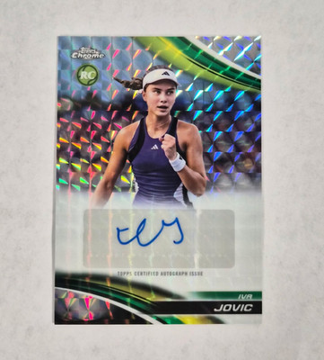 2025 Topps Chrome Tennis Iva Jovic Auto Geometric Refractor #CA-IJC