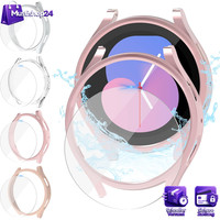 HüLle 40Mm Bumper Matt Hart Pc Mit Glas Schutzfolie FüR Galaxy Watch 5 4 Fe