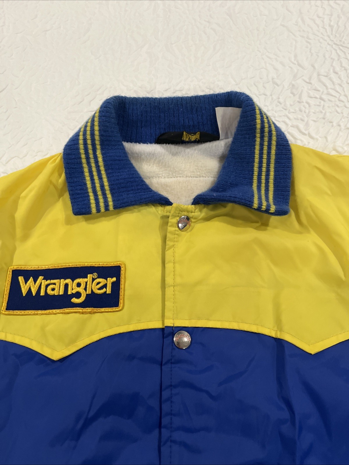 VTG Wrangler Nylon Snap Button Jacket Dale Earnhardt Embroidered Double Sided