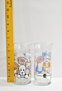 Vintage 1982 E.T. Pizza Hut Glass "Home" Pair ( 2 Glasses)