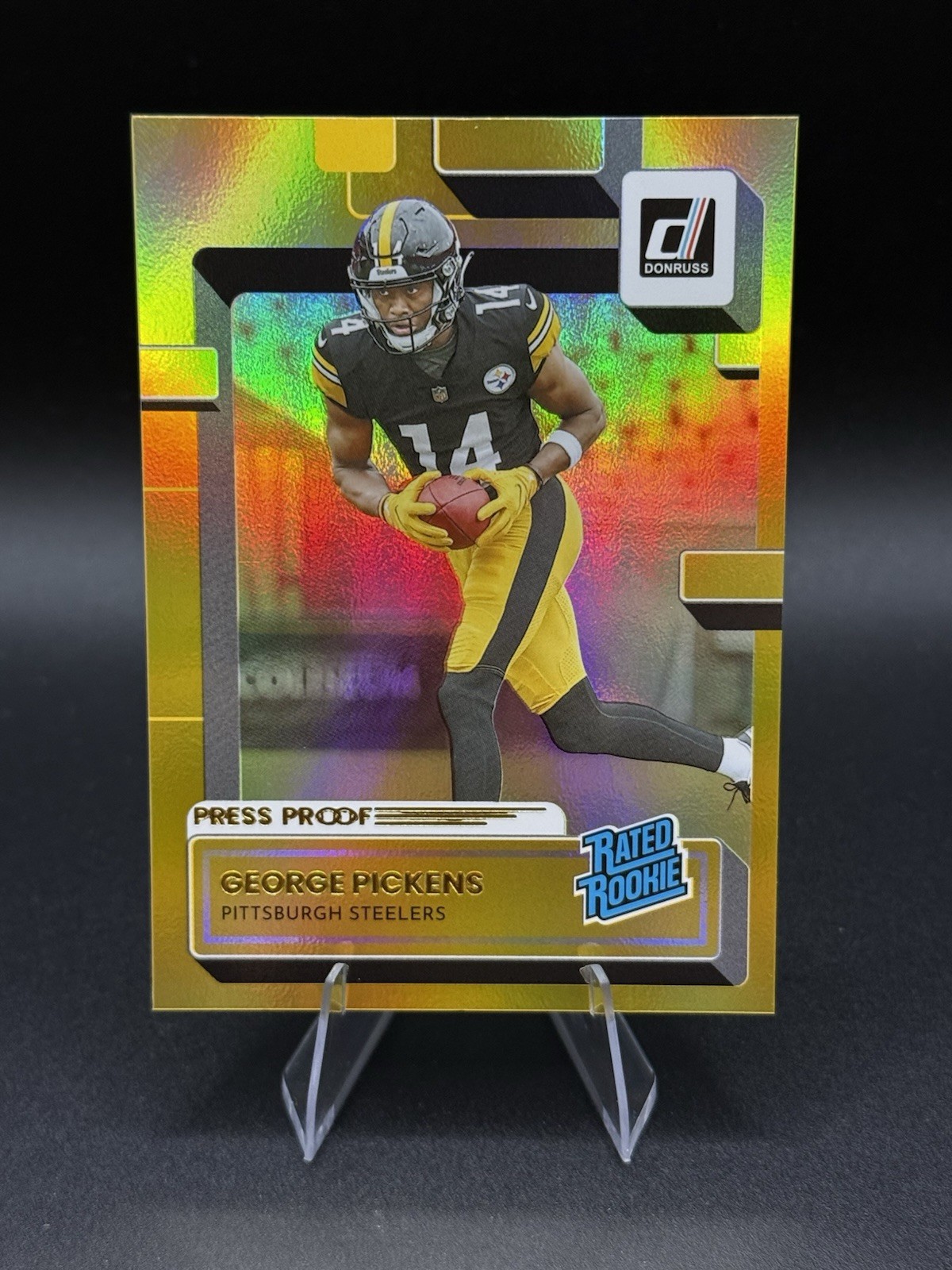 2022 Panini Donruss Rated Rookie George Pickens #323 Press Proof Premium (RC) CC