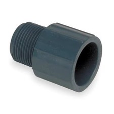 Pvc Male Adapter, Mnpt X Socket, 1-1/4 In Pipe Size, 836-012