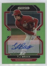 2022 Panini Prizm Draft Picks Lime Green Prizm Auto /23 TJ Brock #PDP188 Auto