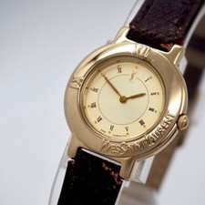 Yves Saint Laurent Women's Watch Gold Brown Quartz Japan Working Vintage 0611398